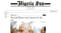 Desktop Screenshot of nigeriasun.com